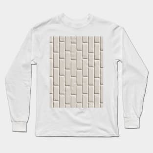 Pattern I'm solid as a wall, Brick wall in gray tones, a larger variant Long Sleeve T-Shirt